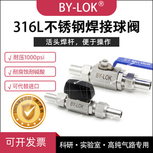 บอลวาล์ว By-Lok ขนาด 1/2 นิ้ว แบบตรง ควบคุมด้วยมือ สำหรับน้ำและแก๊ส - Product Image 5