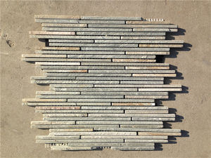 Losa de <span class=keywords><strong>madera</strong></span>, panel de pared cultural, colores amarillos, arenisca apilada, revestimiento de pared, piedra de <span class=keywords><strong>repisa</strong></span> - Product Image 5