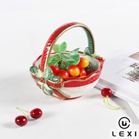 Conjunto de Louças de Cerâmica de Natal Luxuoso com Alças Douradas e Padrão de Árvore Festiva, Perfeito para Jantares de Fim de Ano ou Presentes