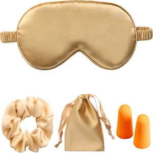 Masque de sommeil en satin de soie double face personnalisé avec logo, respirant et occultant, pour la vente en gros - Product Image 1
