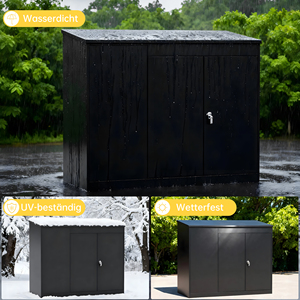 Meubles d'extérieur, armoire de rangement pour vélos, verrouillable, sécurisée, boîte de rangement pour vélos de <span class=keywords><strong>garage</strong></span>, antirouille, abri pour vélos pour jardin, véranda - Product Image 4