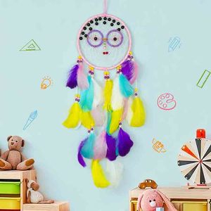 Campana de Viento Bohemia Hecha a Mano, Ecológica, con Anillo de Hierro, Cuentas de Plumas, Hilo Colgante, Red de Ensueño para Dormitorio <span class=keywords><strong>Infantil</strong></span>, Cumpleaños - Product Image 2
