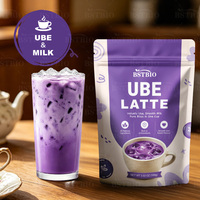 Poudre d'igname violette pure naturelle BSTBIO en marque blanche avec lait pour boissons 100g par sachet – Latte à la poudre d'UBE
