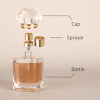 Flacon de parfum en verre givré avec logo personnalisé, 30 ml, 50 ml, 100 ml, flacons vaporisateurs de luxe pour huile essentielle, flacon compte-gouttes avec boîte
