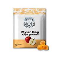 Sachet refermable en Mylar pour bonbons gélifiés, emballage plastique durable, pochette Mylar 3.5 pour le stockage de collations
