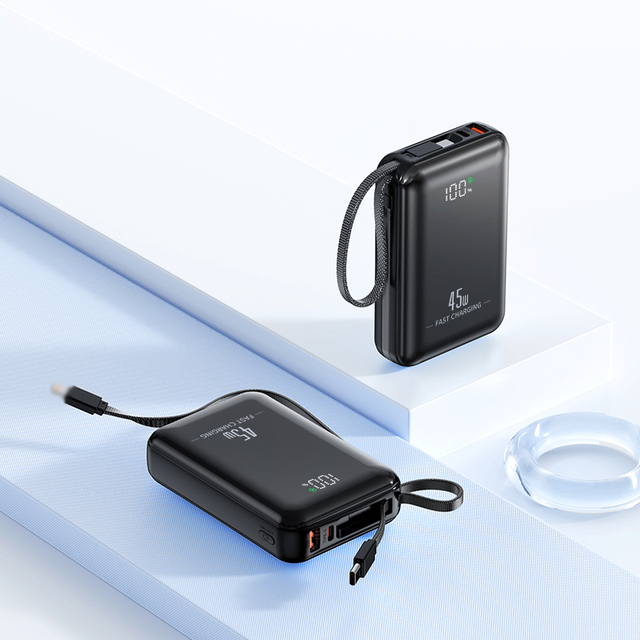 Portable Digital Display 45W Power Bank 20000mAh USB Type-C Fast Charging Large Capacity Power Bank for Laptop