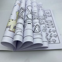 Livre de coloriage personnalisé pour enfants, dessin animé, peinture à l'aquarelle, couverture souple, papier d'art imprimé offset, film laminé
