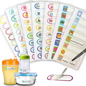 Name Tag Labels for Children Used on Bottles Boxes Multipurpose Bottles Labels for Daycare Waterproof and Self Adhesive