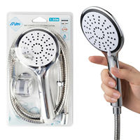 Fournisseur d'usine pour commandes en gros : Ensemble de douche à main haute pression et économie d'eau avec tuyau et support mural, conditionné en blister
