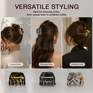 ผลิตกิ๊บติดผมอะซิเตทแบบ Private Label ยึดเกาะแข็งแรง หลากหลายสี ทนทาน รูปทรงตามสั่ง สำหรับชุดของขวัญความงาม - Product Image 4