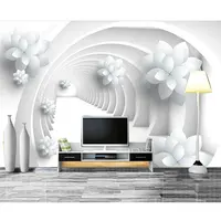 Dekorasi Dandelion HD Kustom Harga Rendah Ruang Tamu Lukisan Dinding Mural Wallpaper