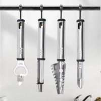 Ensemble d'ustensiles de cuisine en acier inoxydable, outils de cuisson multifonctions, éplucheur, fouet, ouvre-boîte, couteau à fruits, kit pour la maison