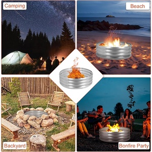 เตาไฟกลางแจ้งแบบพกพา 360 องศา ขนาด 30 นิ้ว ทนทาน ทำจากเหล็กชุบสังกะสี 1.0 มม. สำหรับตั้งในสวน - Product Image 5