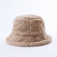 Chapeau de pêcheur épais et chaud de couleur unie personnalisé Chapeau seau d'hiver avec logo brodé