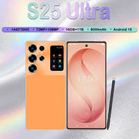 Desain Baru S25 Ultra 5G Smartphone 16G+1TB Versi Global Murah CPU Deca Core Layar 7.3 Inci 16G RAM 1TB Kamera Belakang 108MP