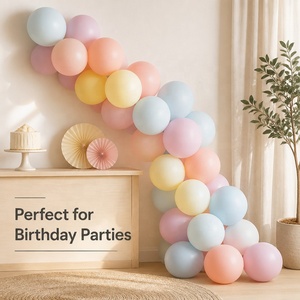 Ballon en latex de haute qualité de 12 pouces, 2,8 g, pour fête d'anniversaire d'enfants, mariage, décoration de fête, couleur <span class=keywords><strong>macaron</strong></span> <span class=keywords><strong>bleu</strong></span> rose pastel - Product Image 2