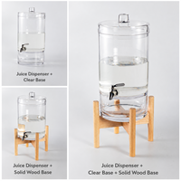 Distributeur de boissons réutilisable en acrylique avec robinet, grande capacité, pour jus froid, thé aux fruits, cola, bière, idéal pour les fêtes, les buffets et la restauration