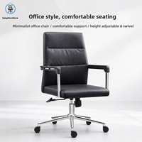 Fauteuil de Direction Ergonomique en Cuir à Dossier Haut, Inclinable, Confortable, Réglable en Hauteur, Pivotant, pour Bureau, Domicile, Ordinateur, Étude et Conférence