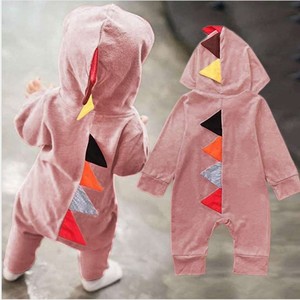 2021 INS New Baby Romper Hot <b>Sale</b> Models Dinosaur Hooded Jumpsuit Foreign Trade Children's Clothing Kids Romper - Product Image 2