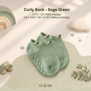Calcetines rizados de color verde salvia para niños, transpirables, cómodos, elásticos, para uso diario, estilo lindo para niños activos de 7 a 8 años. - Product Image 3