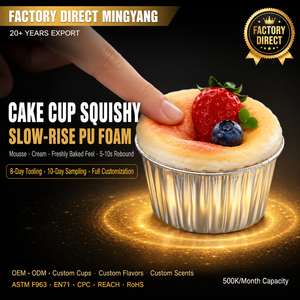 Bol en mousse de PU pour gâteau, pudding <span class=keywords><strong>au</strong></span> riz, boîte à dessert, vente en gros directe, tasse à pudding, jouet à presser, modèle de simulation - Product Image 1