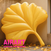Ballon gonflable de feuille d'érable de décoration de bâtiment, a annoncé le ballon gonflable de feuille de Ginkgo pour la décoration de partie