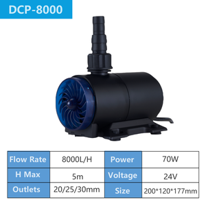 JUYANG 8000L/H DC 24V調節可能な流れ水中水ポンプ5hp水泉水水ポンプ庭排水処理用 - Product Image 3