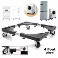 Support de réfrigérateur et de machine à laver en plastique de haute qualité, conception flexible, chariot de cuisine, support de montage mobile