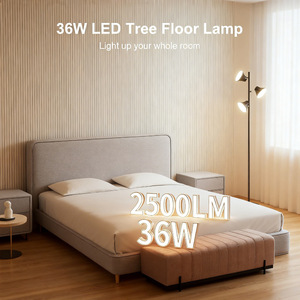 Modern Floor Lamp 3 Heads Adjustable Angle LED <b>Standing</b> Light For Living Room Bedroom Office Iron <b>PC</b> Material - Product Image 4