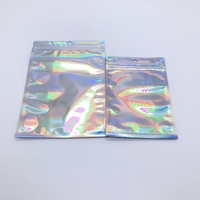 Sac en plastique refermable holographique personnalisé AG, imprimé, pour collations, biscuits, sac à fermeture éclair, qualité alimentaire, laser PE, jetable, sucettes, bonbons
