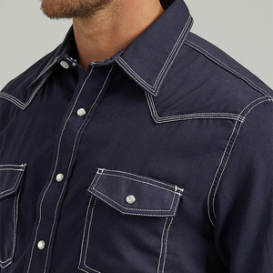 Camicia di sicurezza ignifuga da uomo in cotone resistente al fuoco camicia a maniche lunghe e camicie - Product Image 3