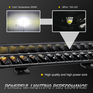 Hàng Tăng Gấp Đôi 20 Inch 180W <span class=keywords><strong>LED</strong></span> Thanh Ánh Sáng Cho Xe Xe Tải Offroad 4X4 Máy Kéo Lái Xe Offroad Máy Kéo Cobom Nhẹ Lũ Lụt Tại Chỗ <span class=keywords><strong>LED</strong></span> Thanh - Product Image 3