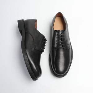 Sepatu Pernikahan Pria WITHCOCO Model Musim Gugur, Kulit Asli Full-grain, Tali Sepatu, Warna Solid, Cocok untuk Kantor & Karir, Ujung Bulat, Sol Tebal - Product Image 5