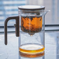 Outil de préparation du thé à domicile, séparation eau-thé, vaisselle, verre à eau et à thé avec filtre, tasse en verre résistant à la chaleur, théière en verre