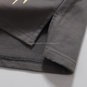 Pantaloncini Casual da Uomo di Alta Qualità in Cotone Pesante 100% con Stampa a Spruzzo Effetto Inchiostro e NFC SCAN, Stile Streetwear Vintage - Product Image 4