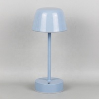 Lampe de table rechargeable moderne bleue sans fil à gradation intégrée à DEL blanc chaud