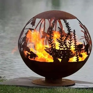 Brasero de Acero Corten Resistente al Calor para Exteriores, Color Natural Oxidado, para Leña, para Fiestas al Aire Libre - Product Image 6