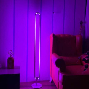 หลอด LED เปลี่ยนสีได้ทันสมัย,โคมไฟตั้งพื้นมุมแบบ Vibe สำหรับห้องนั่งเล่นให้ความอบอุ่นและ RGB - Product Image 3