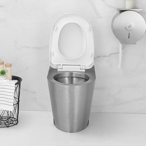 Inodoro Moderno de Acero Inoxidable 304 de Una Pieza, Montado en el Suelo, Resistente a Vandalismo, Alta Seguridad para Baños Públicos, Prisiones y Centros de Detención - Product Image 2