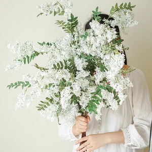 Xinyuan Artificial Locust <b>Flower</b> Single Branch <b>Silk</b> White Floral <b>Arrangement</b> For Home Decoration Anniversary - Product Image 1