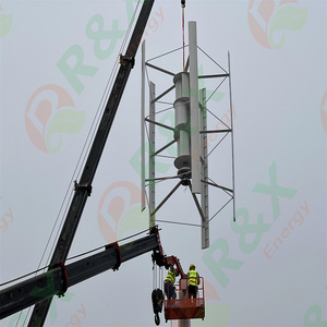 Household Clean New Energy 1kw 3kw 5kw 10kw VAWT Vertical Wind System Connecting Wind <b>Generator</b> to Solar Energy System RX-HV 5kw - Product Image 2