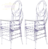 Housse de chaise en plastique de style européen pour chaises de fête et d'événement de mariage