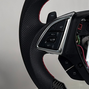 Volant en fibre de carbone pour <span class=keywords><strong>Chevrolet</strong></span> Camaro SS <span class=keywords><strong>Corvette</strong></span> <span class=keywords><strong>C7</strong></span> <span class=keywords><strong>2014</strong></span> 2016 2017 2018 2019 2020 Volants en cuir - Product Image 4