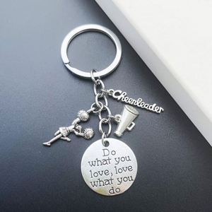 Portachiavi Cheerleading regali Cheerleading all'ingrosso Cheerleader ragazze espandibili fare ciò che ami portachiavi in metallo ispiratore - Product Image 4