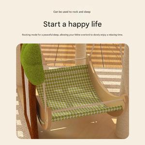 Arbre à chat en bois avec capsule spatiale, maison <span class=keywords><strong>dans</strong></span> <span class=keywords><strong>les</strong></span> <span class=keywords><strong>arbres</strong></span>, balançoire, structure d'escalade pour chat, robuste et durable, très vendu pour <span class=keywords><strong>les</strong></span> familles multi-chats - Product Image 5