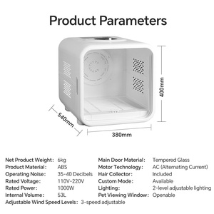 Armadio Asciugatore <span class=keywords><strong>per</strong></span> Animali Domestici Completamente Automatico con Ventilatore Elettrico Silenzioso e Protezione dal Surriscaldamento <span class=keywords><strong>per</strong></span> Toelettatura <span class=keywords><strong>Gatti</strong></span>, Bagno Cani, Uso Domestico - Product Image 4