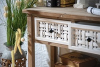 Console en bois de style ferme antique – Meuble de rangement durable pour entrée, appartement, salon, salle à manger – Installation facile