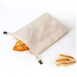 Sac à pain réutilisable en coton biologique et lin avec fermeture éclair et logo personnalisé, double pour conserver la fraîcheur du pain fait maison, cadeau - Product Image 5