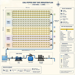 Système d'irrigation goutte-à-goutte agricole de 2 ha avec filtre à tuyau et fertiliseur pour ferme - Product Image 2