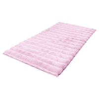 Tapis shaggy Havana moderne rose poudré, 35 mm, lavable, doux, en polyester, avec dos antidérapant, adapté aux animaux domestiques, extra épais, pour la maison